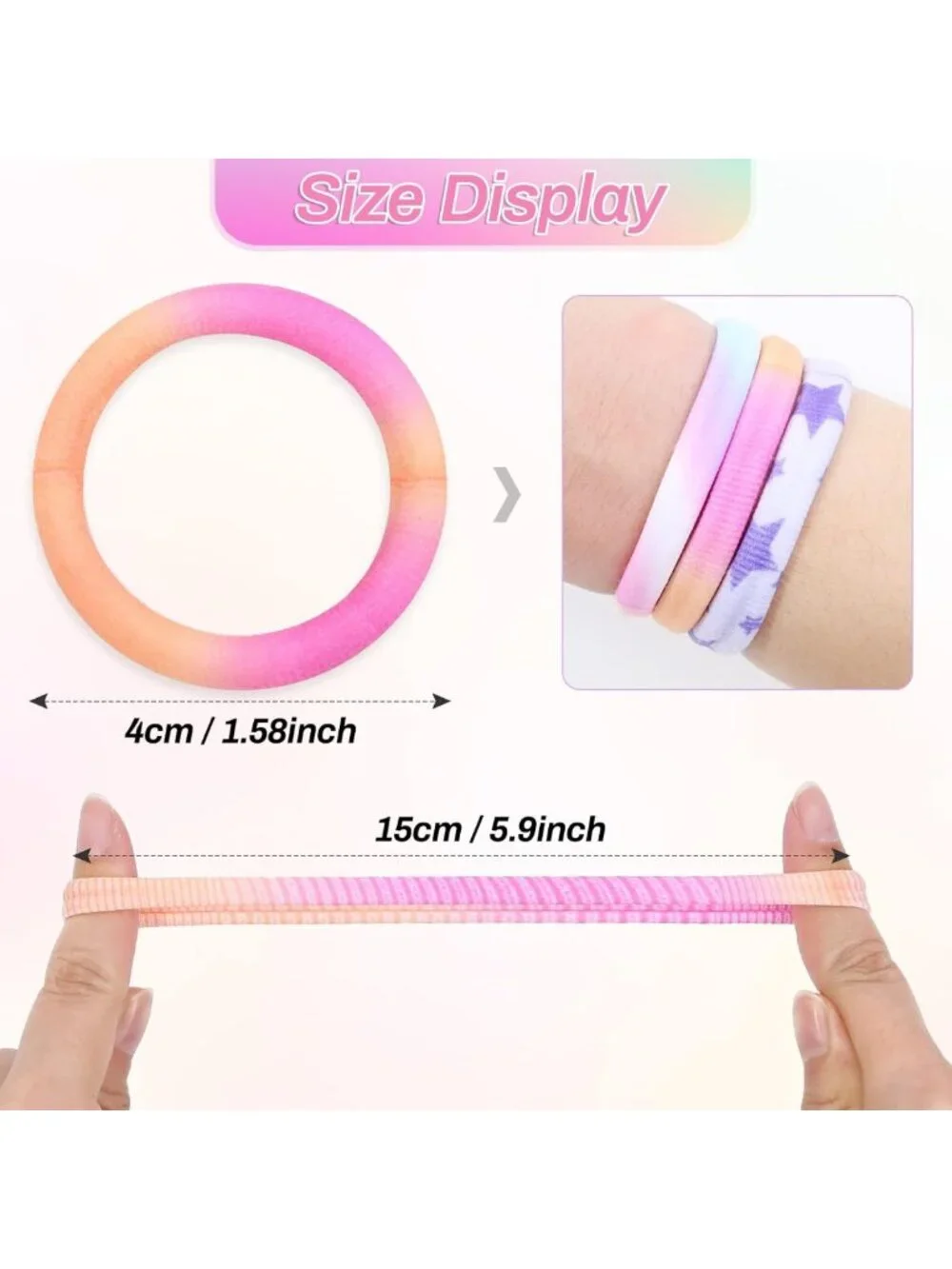 54Pcs Soft Hair Ties for Girls & Women - No Damage Elastic Bands for All Hair